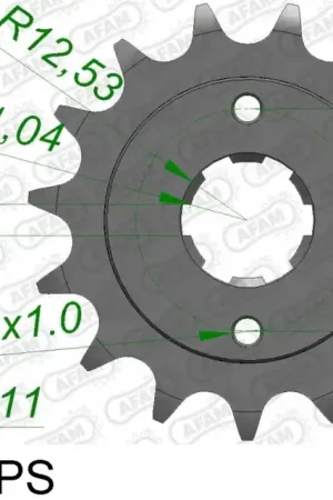 Professioneel AFAM - FRONT 15T PS, 520 - Sprockets - 15T 520